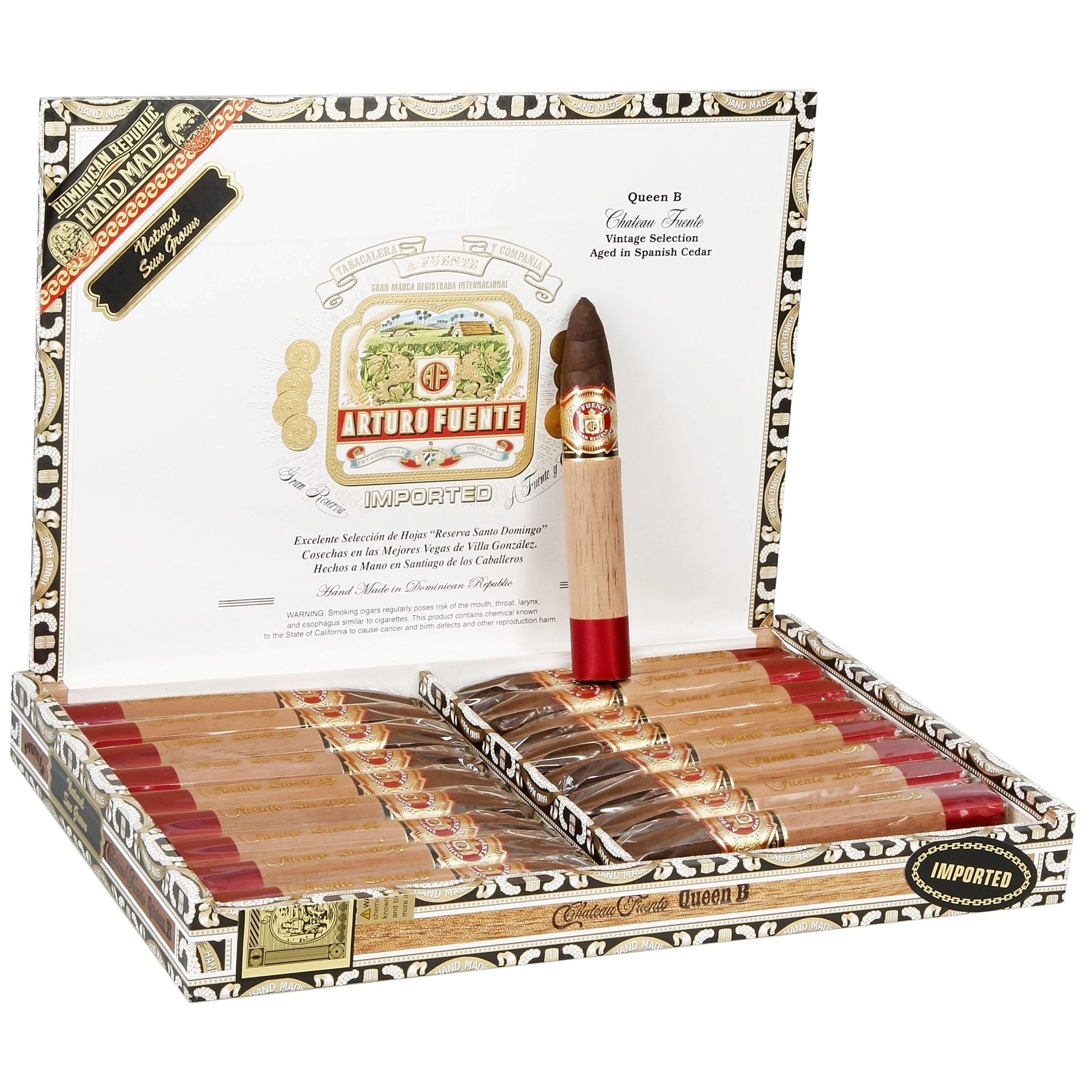 Arturo Fuente Sun Grown Chateau Queen B Hộp 18 Điếu