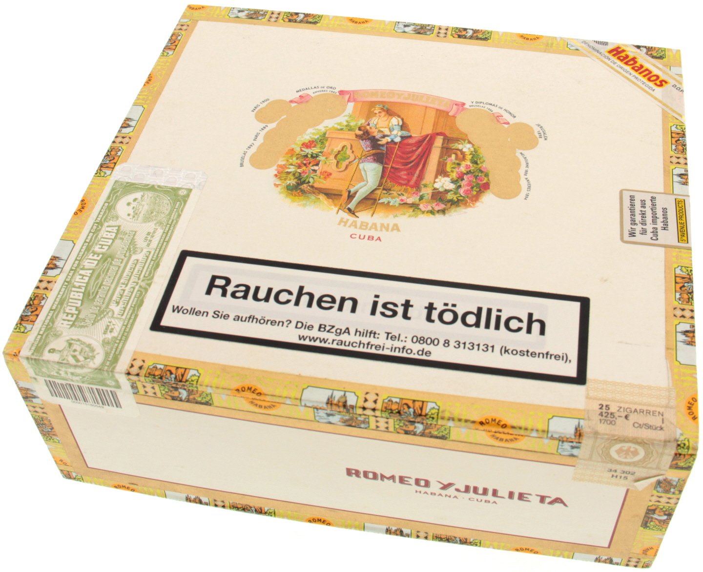 Romeo Y Julieta Churchills Tubos Hộp 25 Điếu